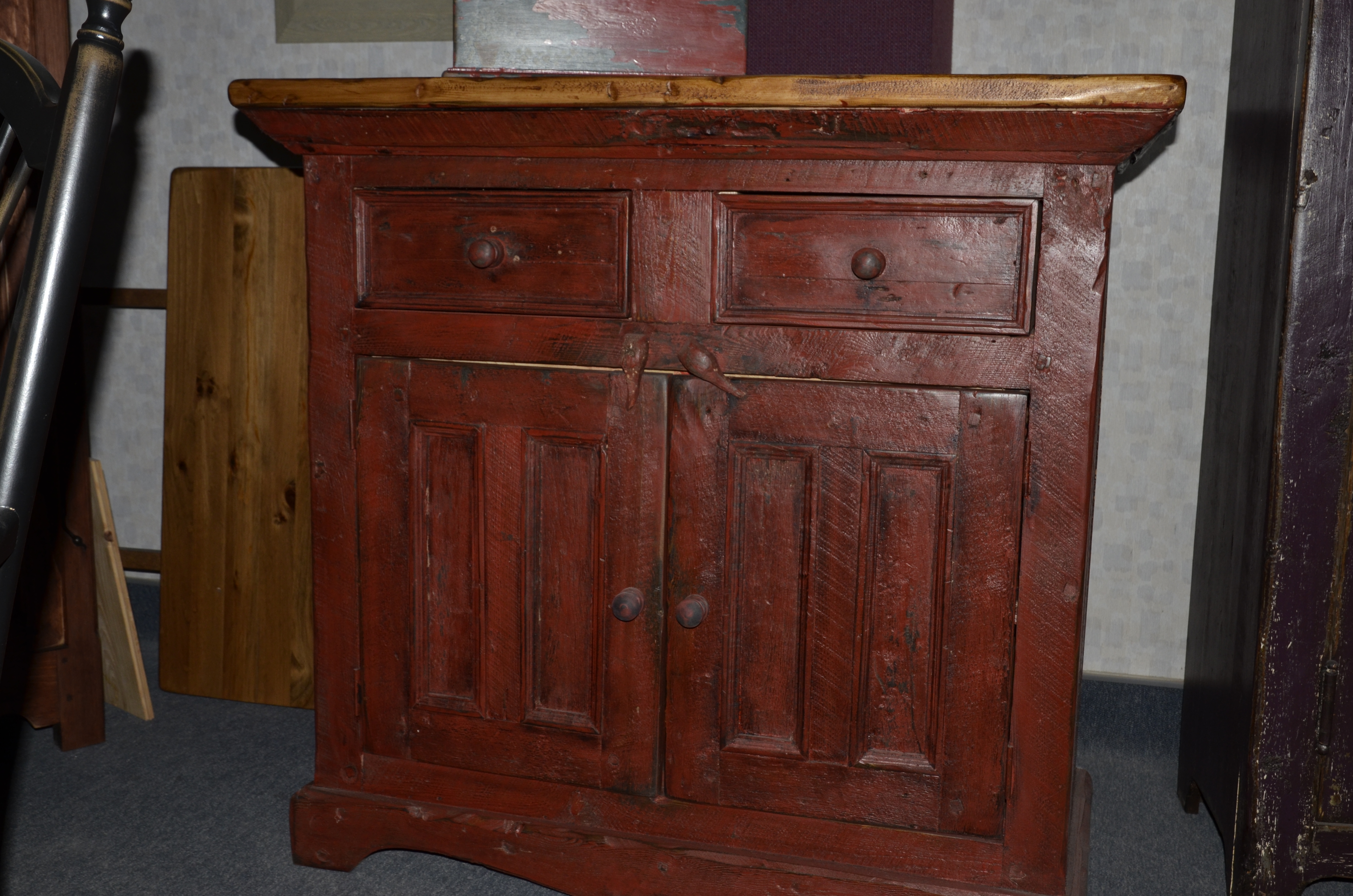 buffet-bahut-ancien-bois-brut-recycle-pin-massif-patriotes ...